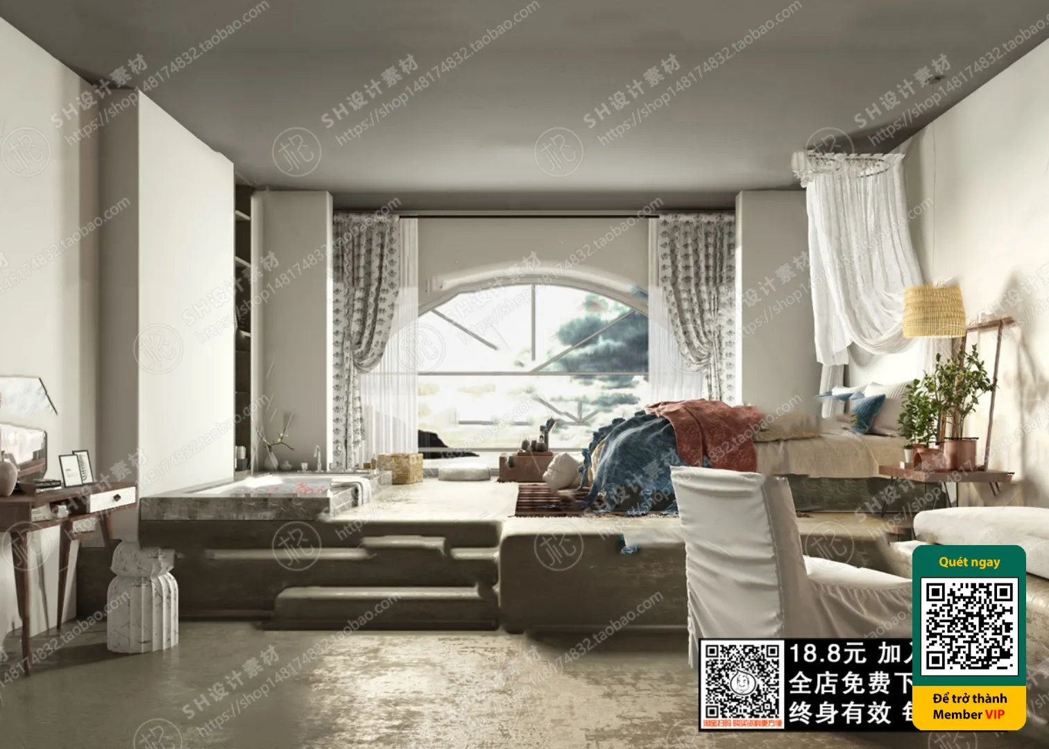 3D SCENES - WABI SABI STYLE - VRAY / CORONA - 3D MODEL - 5933