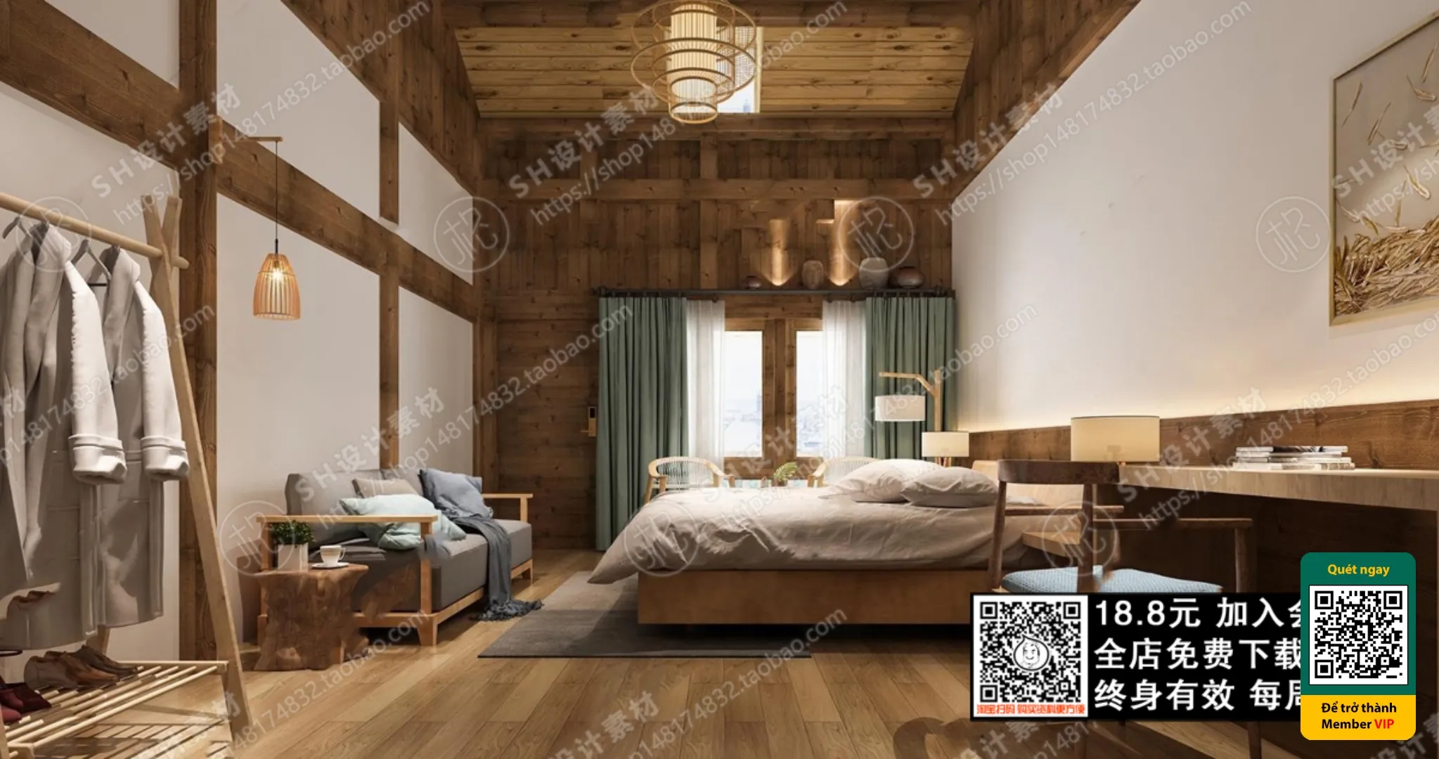 3D SCENES - WABI SABI STYLE - VRAY / CORONA - 3D MODEL - 5938