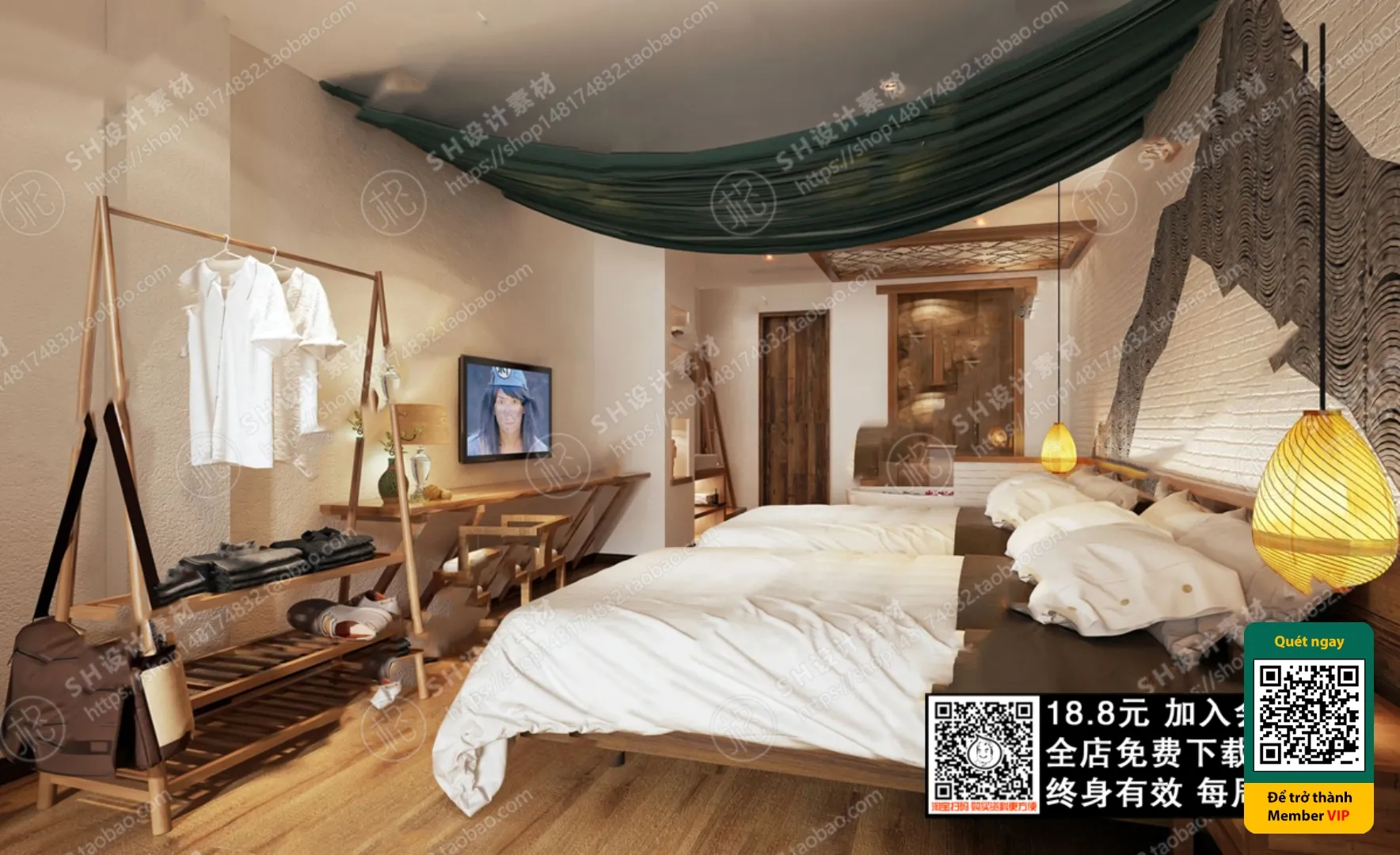 3D SCENES - WABI SABI STYLE - VRAY / CORONA - 3D MODEL - 5941