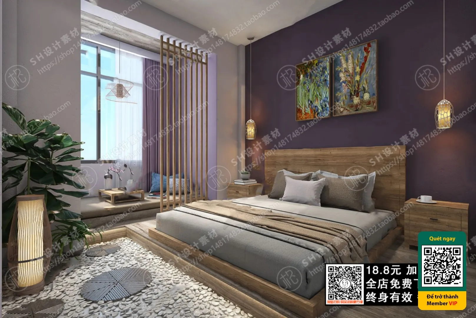 3D SCENES - WABI SABI STYLE - VRAY / CORONA - 3D MODEL - 5942