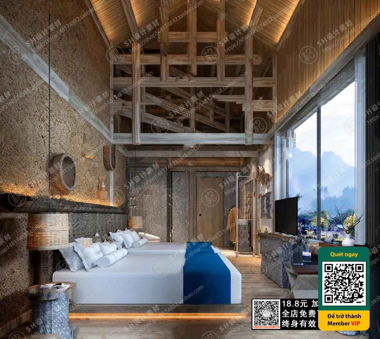 3D SCENES - WABI SABI STYLE - VRAY / CORONA - 3D MODEL - 5944