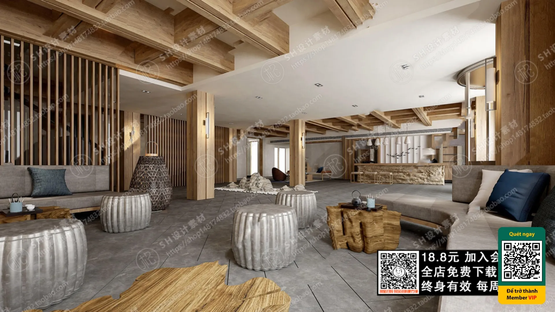 3D SCENES - WABI SABI STYLE - VRAY / CORONA - 3D MODEL - 5947