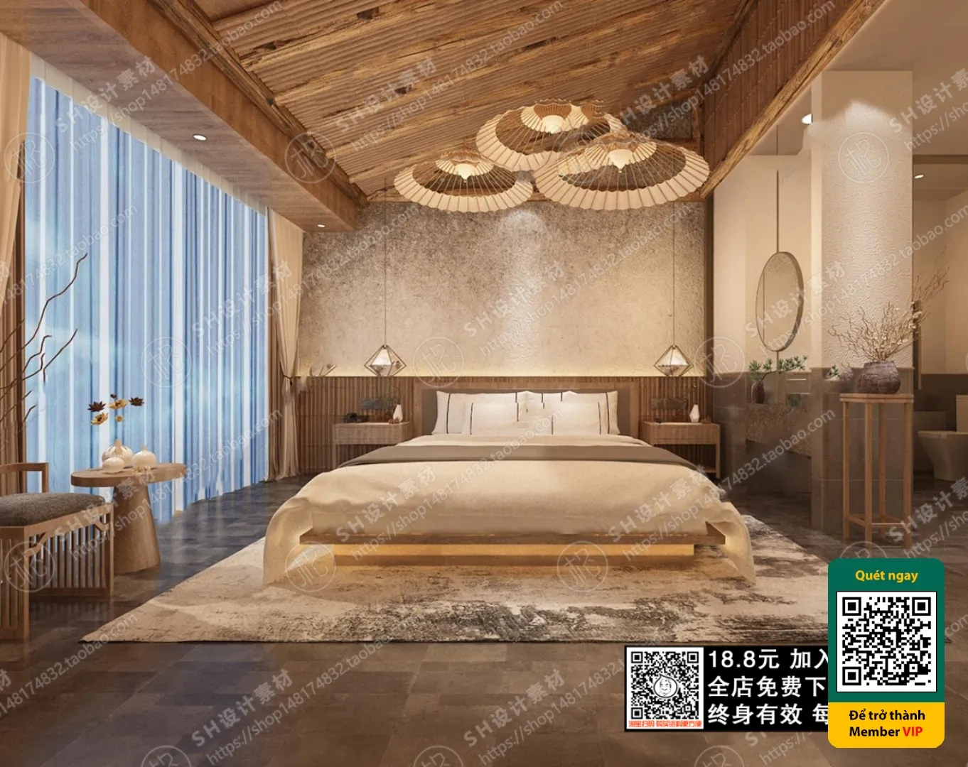 3D SCENES - WABI SABI STYLE - VRAY / CORONA - 3D MODEL - 5948