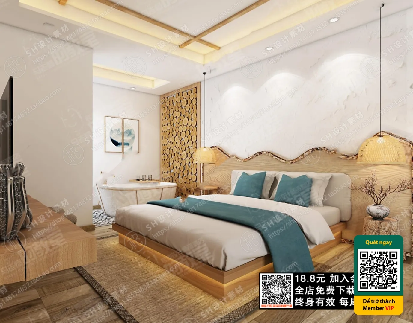 3D SCENES - WABI SABI STYLE - VRAY / CORONA - 3D MODEL - 5952