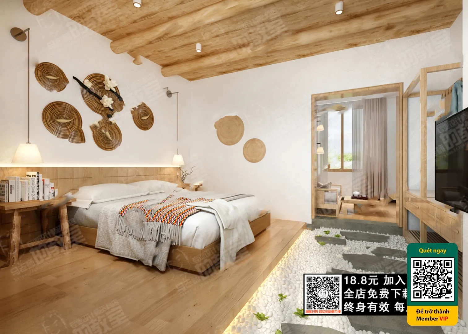 3D SCENES - WABI SABI STYLE - VRAY / CORONA - 3D MODEL - 5954