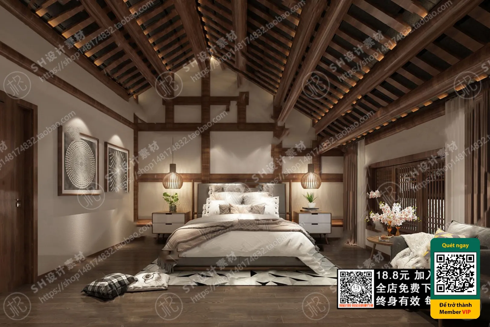 3D SCENES - WABI SABI STYLE - VRAY / CORONA - 3D MODEL - 5955