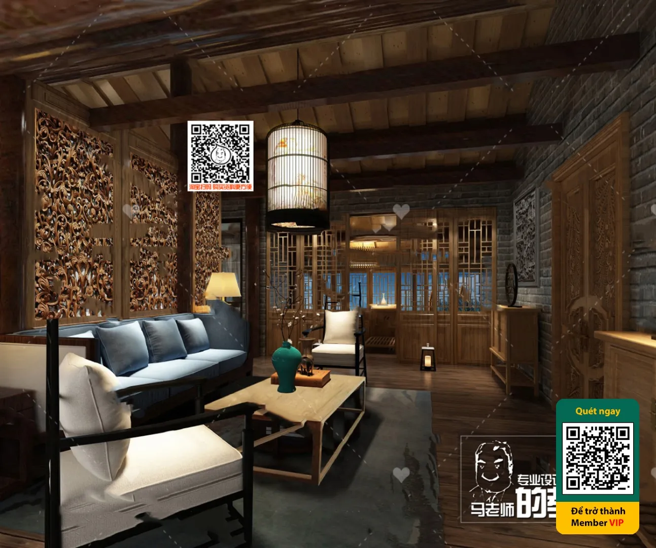 3D SCENES - WABI SABI STYLE - VRAY / CORONA - 3D MODEL - 5964