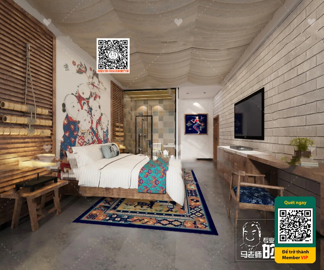 3D SCENES - WABI SABI STYLE - VRAY / CORONA - 3D MODEL - 5966