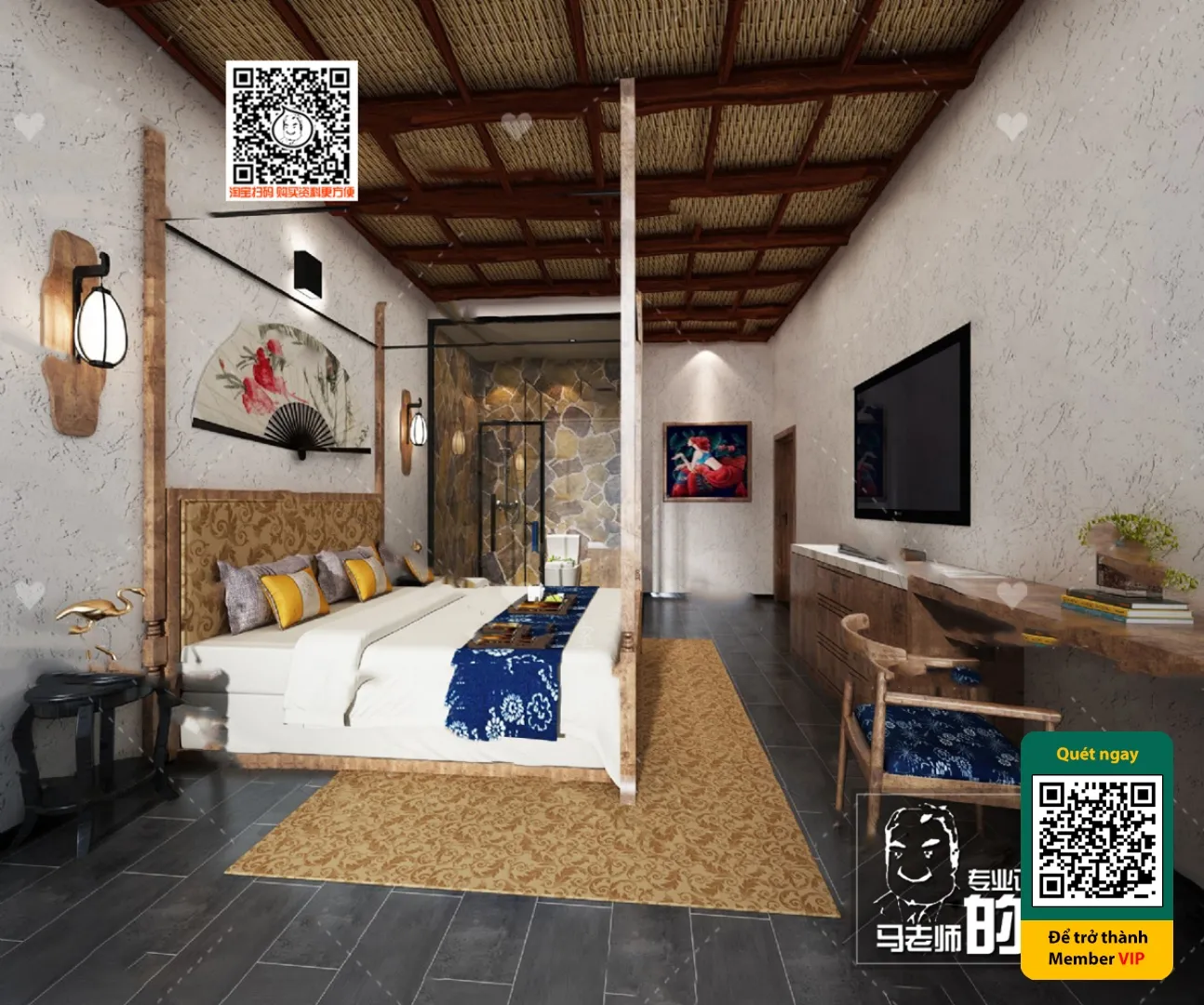 3D SCENES - WABI SABI STYLE - VRAY / CORONA - 3D MODEL - 5967