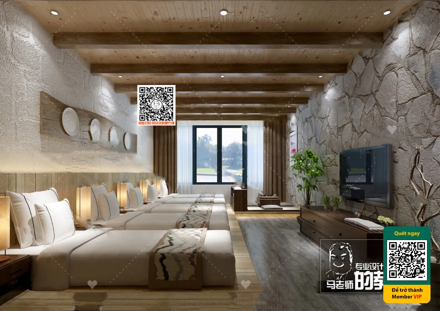 3D SCENES - WABI SABI STYLE - VRAY / CORONA - 3D MODEL - 5977