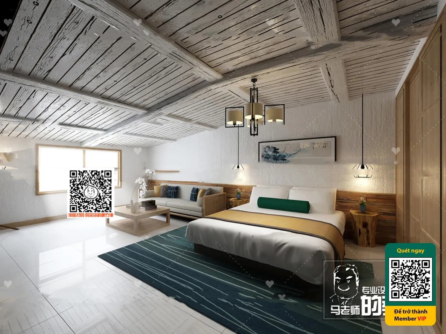 3D SCENES - WABI SABI STYLE - VRAY / CORONA - 3D MODEL - 5996