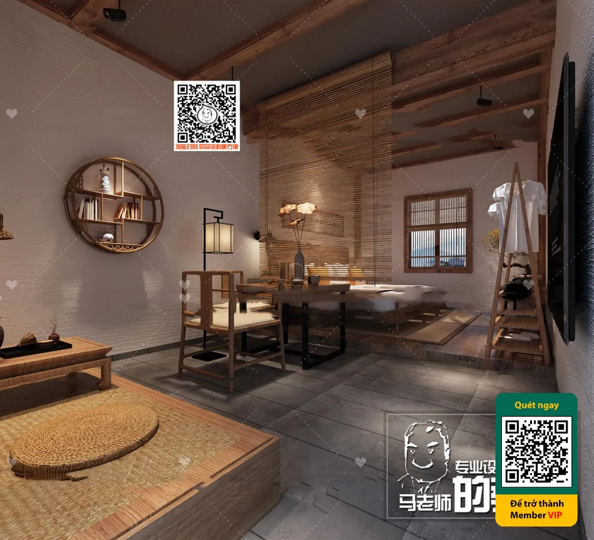 3D SCENES – WABI SABI STYLE – VRAY / CORONA – 3D MODEL – 5997