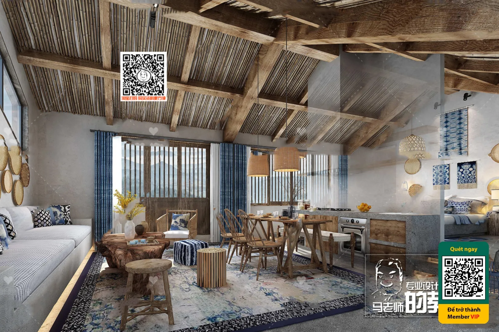 3D SCENES - WABI SABI STYLE - VRAY / CORONA - 3D MODEL - 5998