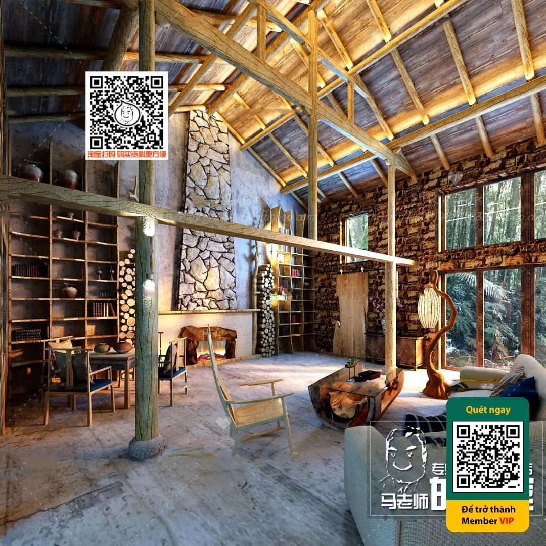 3D SCENES - WABI SABI STYLE - VRAY / CORONA - 3D MODEL - 6000