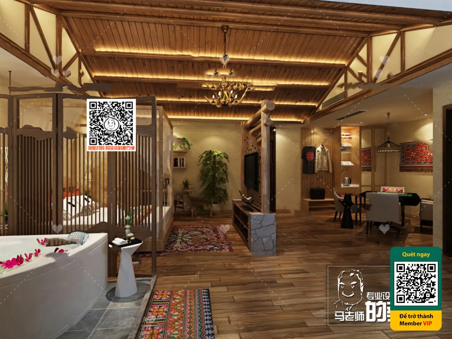 3D SCENES - WABI SABI STYLE - VRAY / CORONA - 3D MODEL - 6001