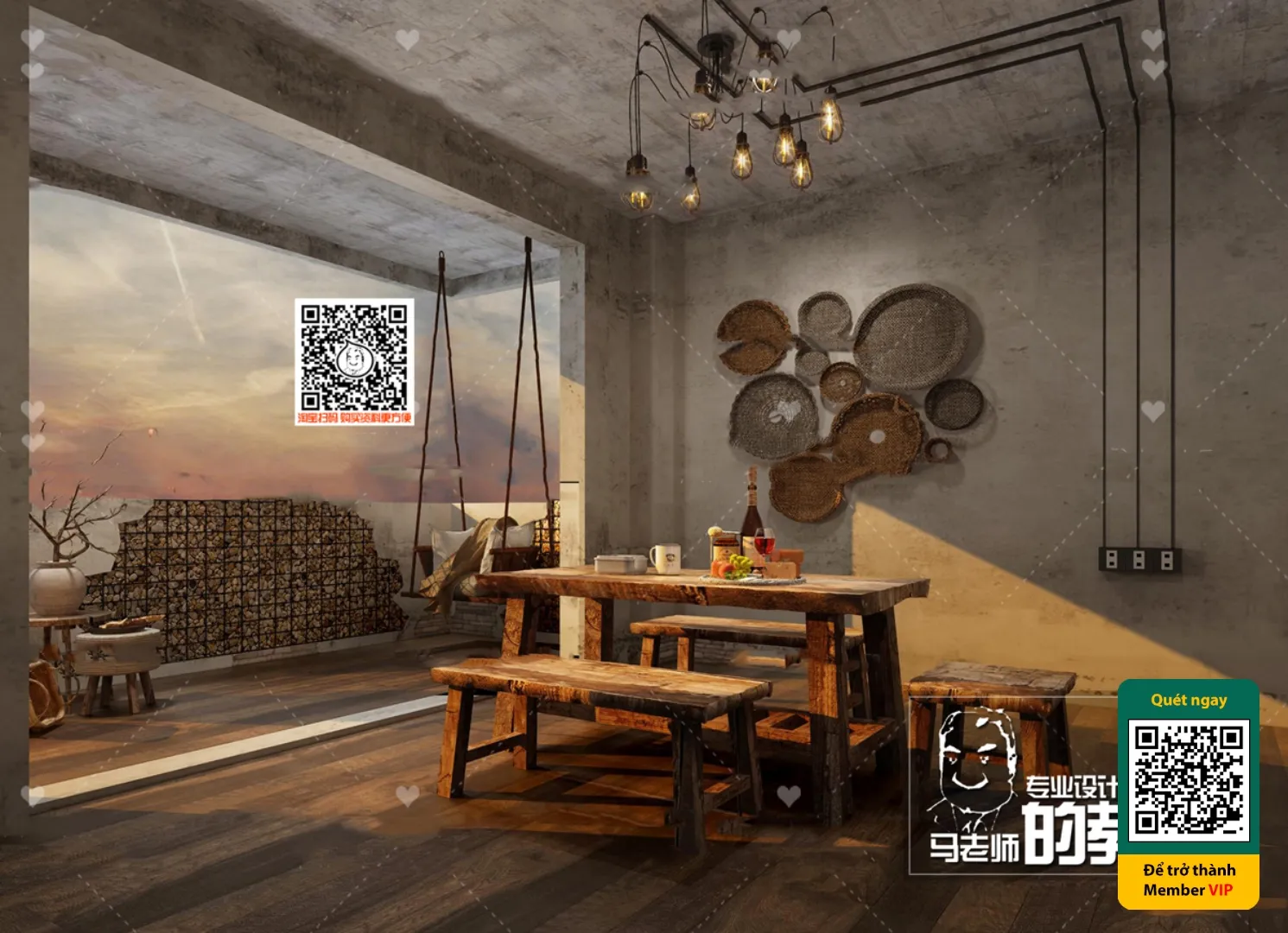 3D SCENES - WABI SABI STYLE - VRAY / CORONA - 3D MODEL - 6003