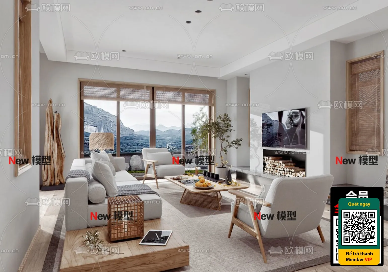 3D SCENES - WABI SABI STYLE - VRAY / CORONA - 3D MODEL - 6020