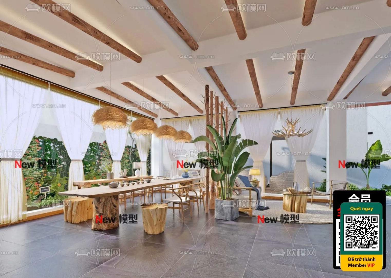 3D SCENES - WABI SABI STYLE - VRAY / CORONA - 3D MODEL - 6022