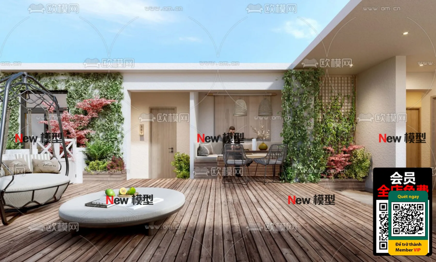 3D SCENES - WABI SABI STYLE - VRAY / CORONA - 3D MODEL - 6023