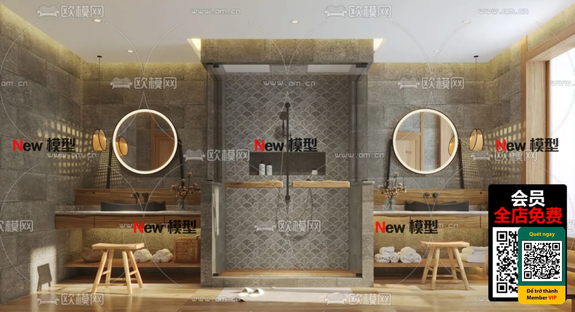 3D SCENES - WABI SABI STYLE - VRAY / CORONA - 3D MODEL - 6025