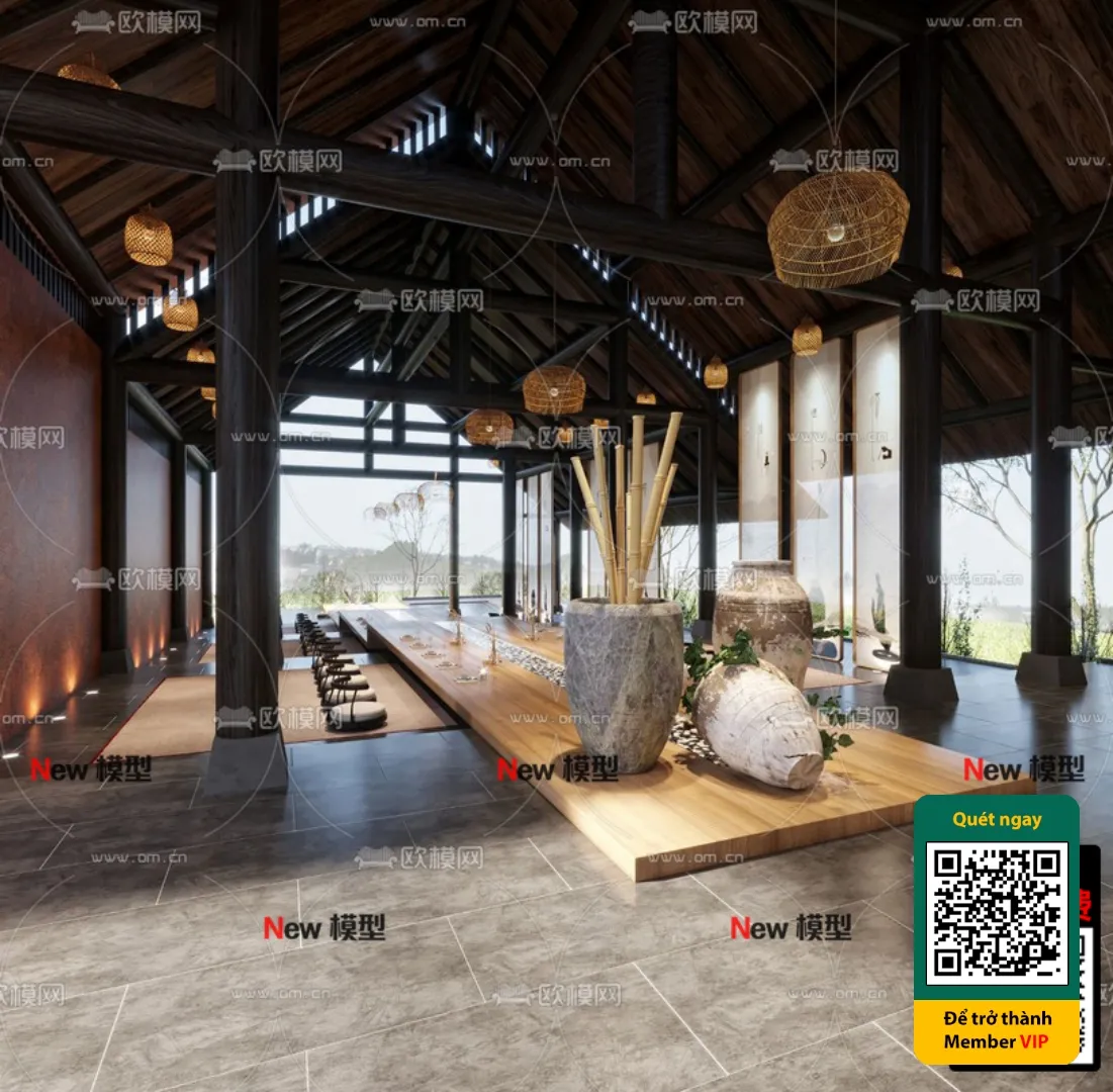 3D SCENES - WABI SABI STYLE - VRAY / CORONA - 3D MODEL - 6026