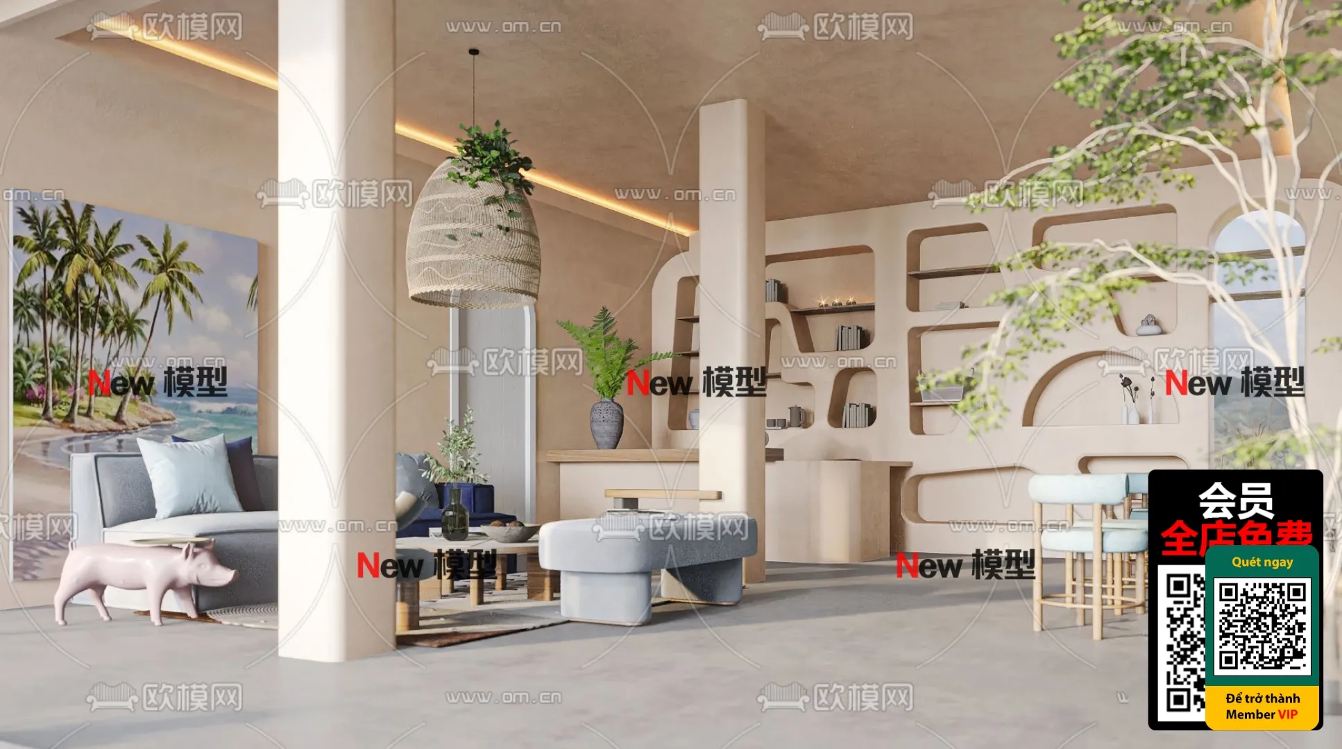 3D SCENES - WABI SABI STYLE - VRAY / CORONA - 3D MODEL - 6031