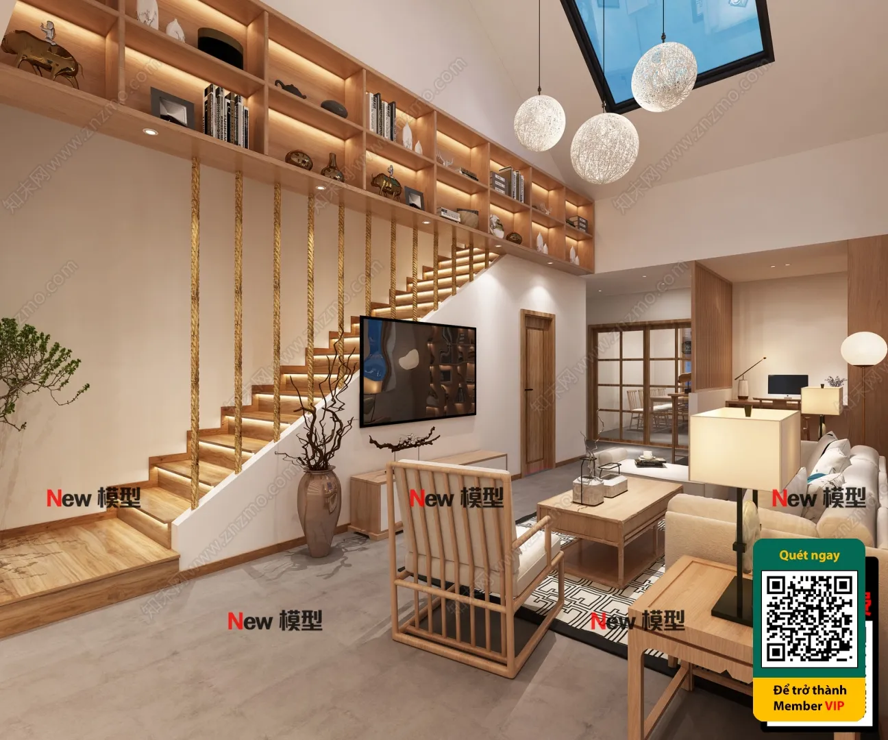 3D SCENES - WABI SABI STYLE - VRAY / CORONA - 3D MODEL - 6033