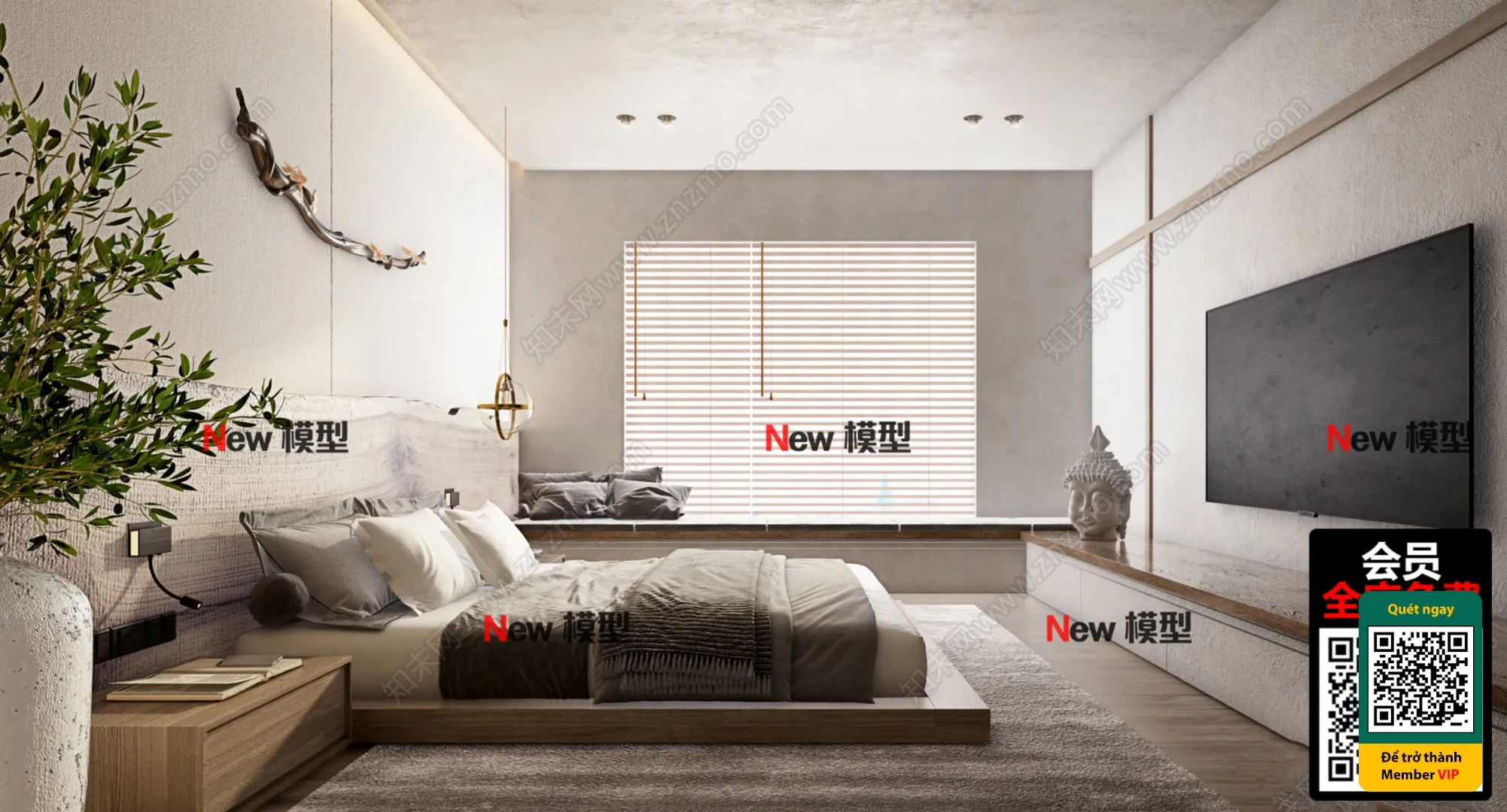 3D SCENES - WABI SABI STYLE - VRAY / CORONA - 3D MODEL - 6034