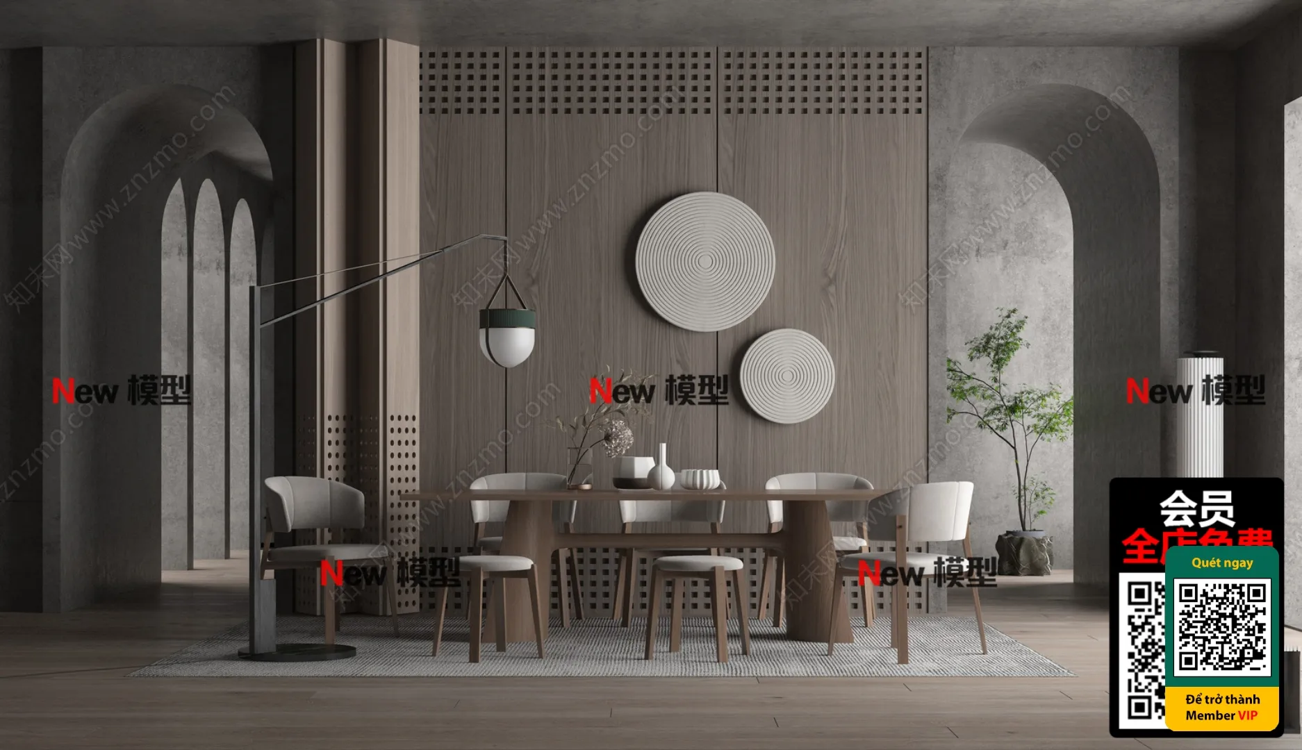3D SCENES - WABI SABI STYLE - VRAY / CORONA - 3D MODEL - 6035