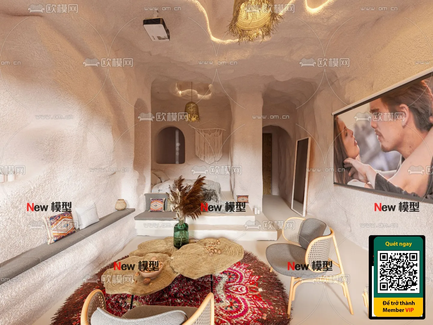 3D SCENES - WABI SABI STYLE - VRAY / CORONA - 3D MODEL - 6039