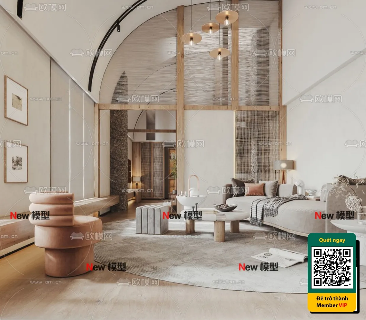 3D SCENES - WABI SABI STYLE - VRAY / CORONA - 3D MODEL - 6043