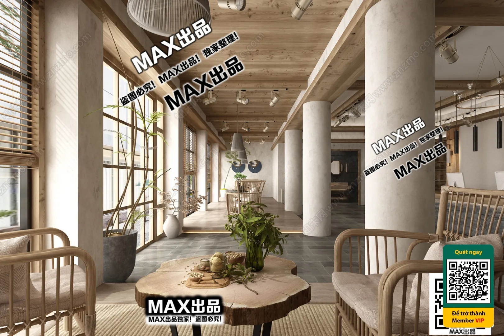 3D SCENES - WABI SABI STYLE - VRAY / CORONA - 3D MODEL - 6047