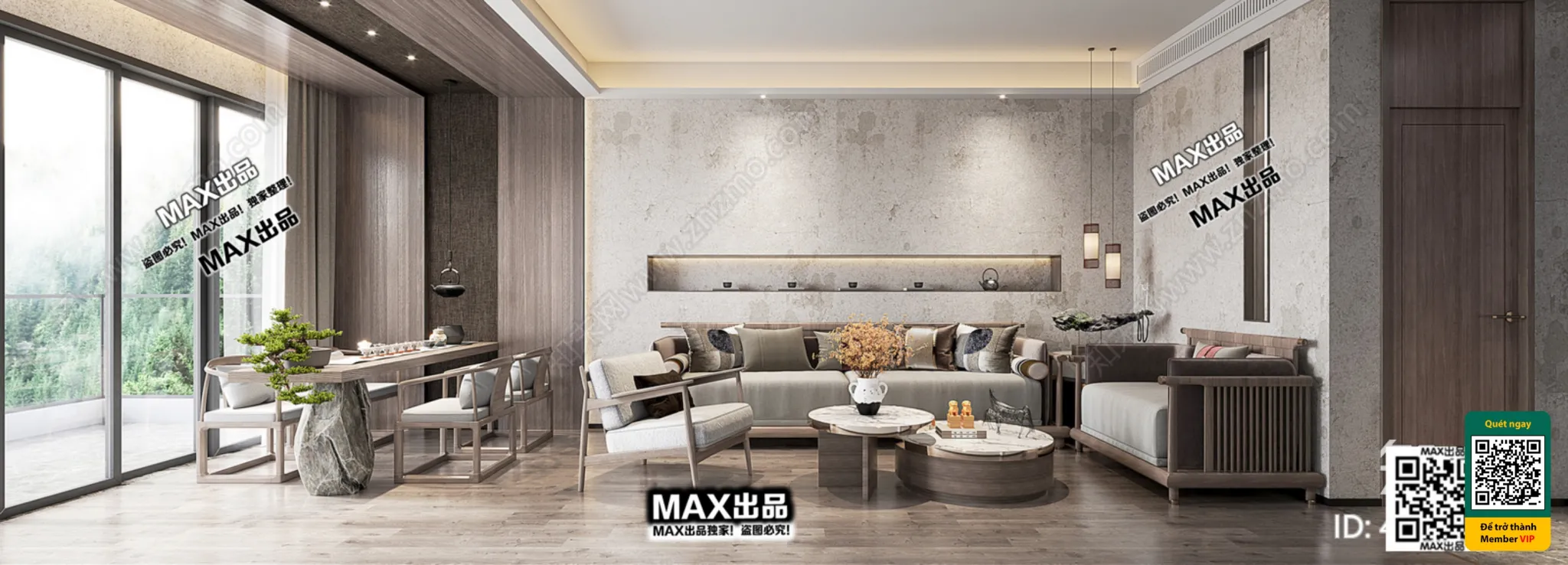 3D SCENES - WABI SABI STYLE - VRAY / CORONA - 3D MODEL - 6048