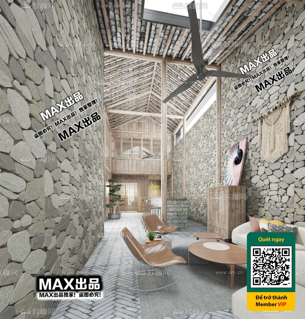 3D SCENES - WABI SABI STYLE - VRAY / CORONA - 3D MODEL - 6049