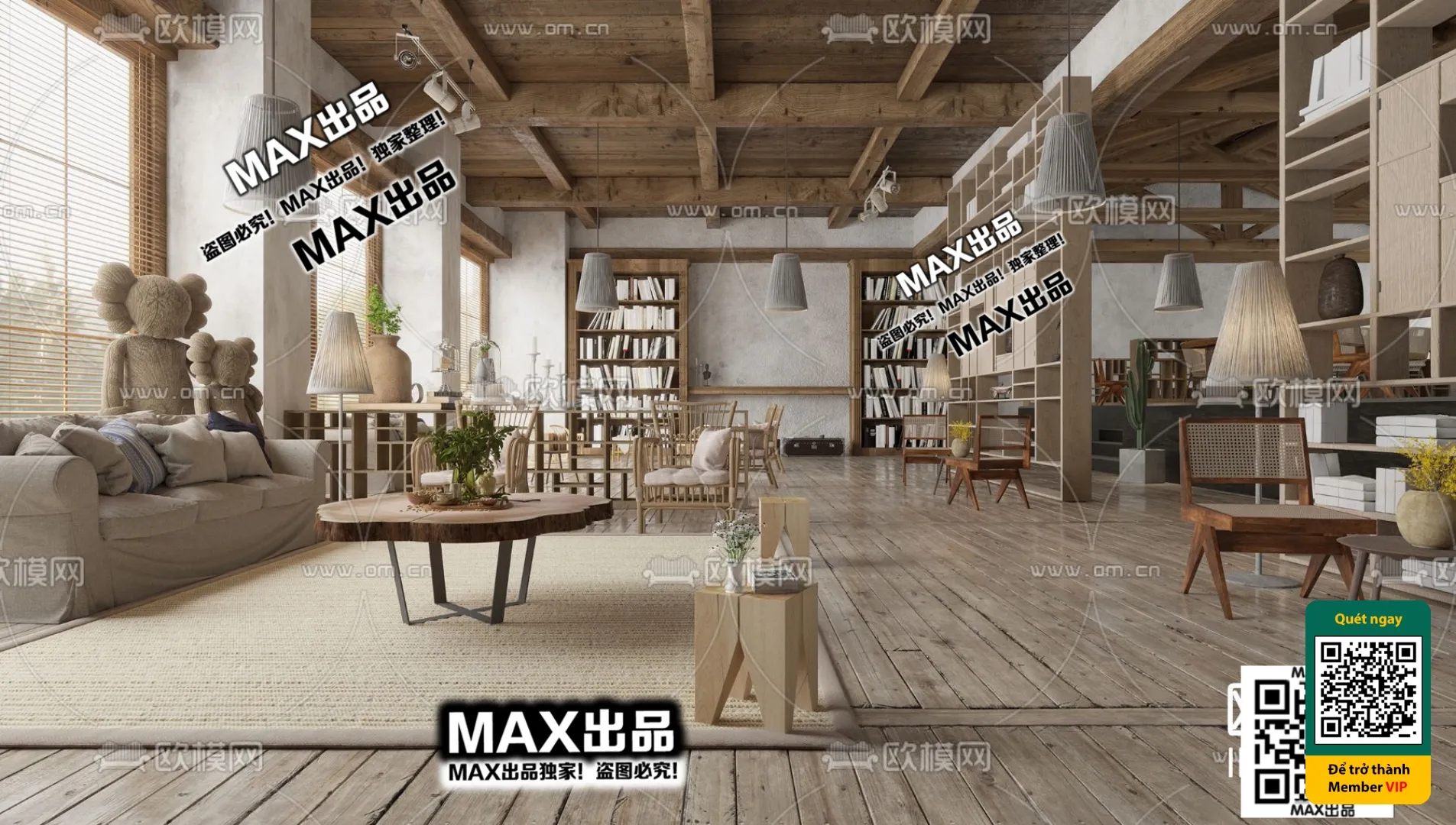 3D SCENES – WABI SABI STYLE – VRAY / CORONA – 3D MODEL – 6064