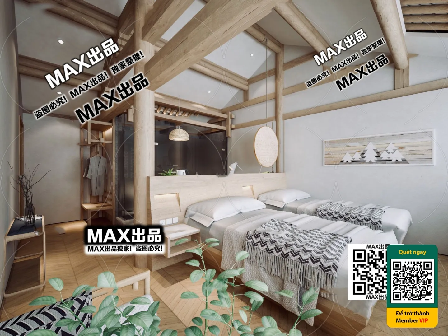 3D SCENES - WABI SABI STYLE - VRAY / CORONA - 3D MODEL - 6066