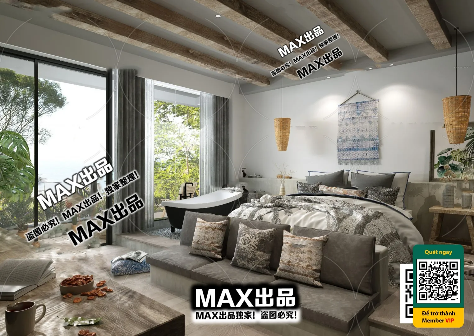 3D SCENES - WABI SABI STYLE - VRAY / CORONA - 3D MODEL - 6080