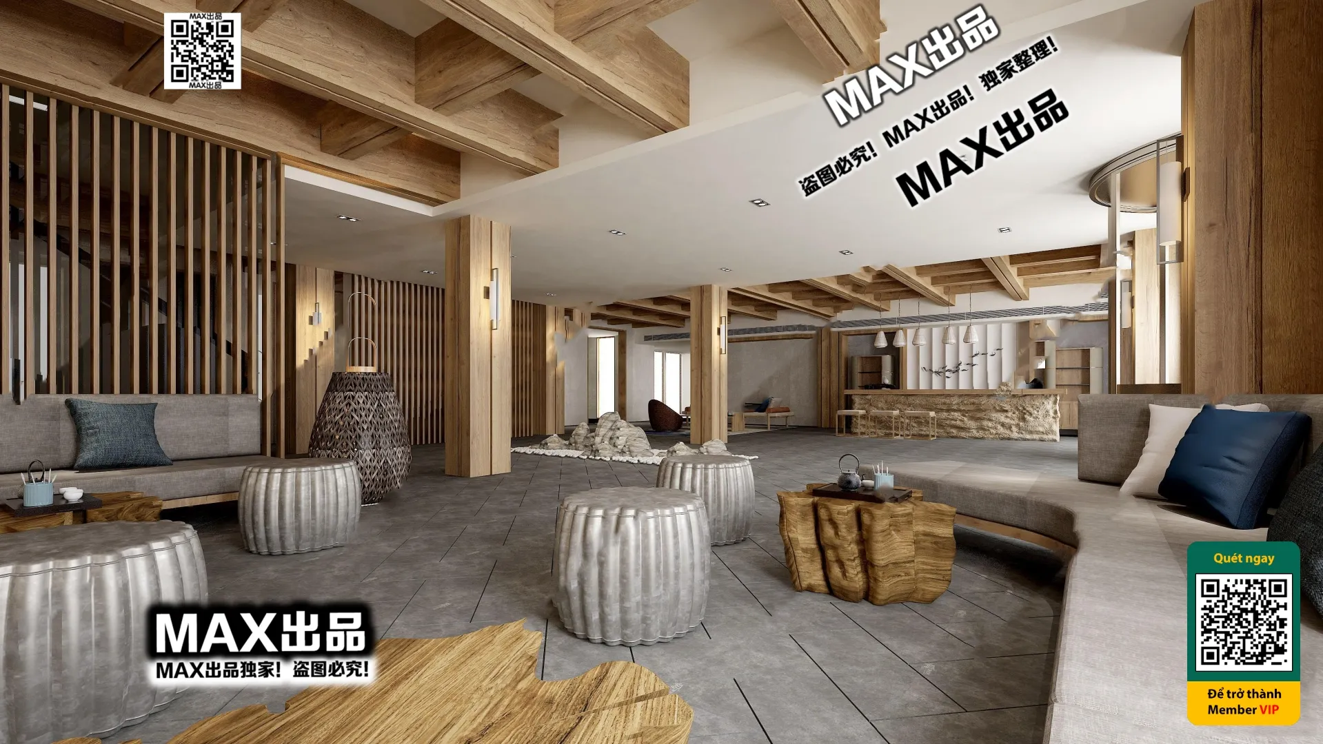 3D SCENES - WABI SABI STYLE - VRAY / CORONA - 3D MODEL - 6081