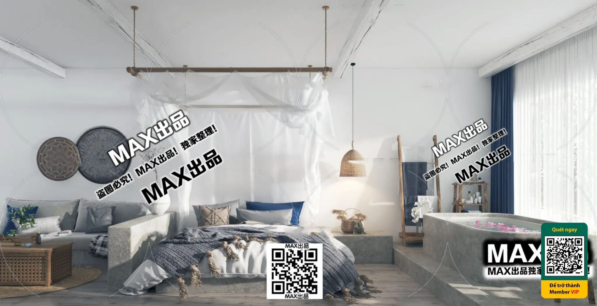 3D SCENES - WABI SABI STYLE - VRAY / CORONA - 3D MODEL - 6083