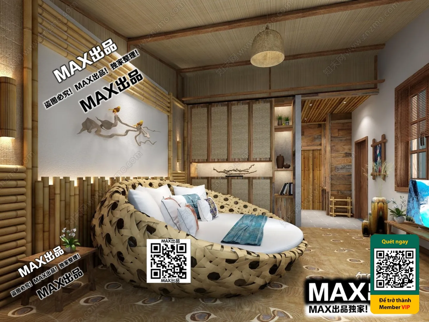 3D SCENES - WABI SABI STYLE - VRAY / CORONA - 3D MODEL - 6094