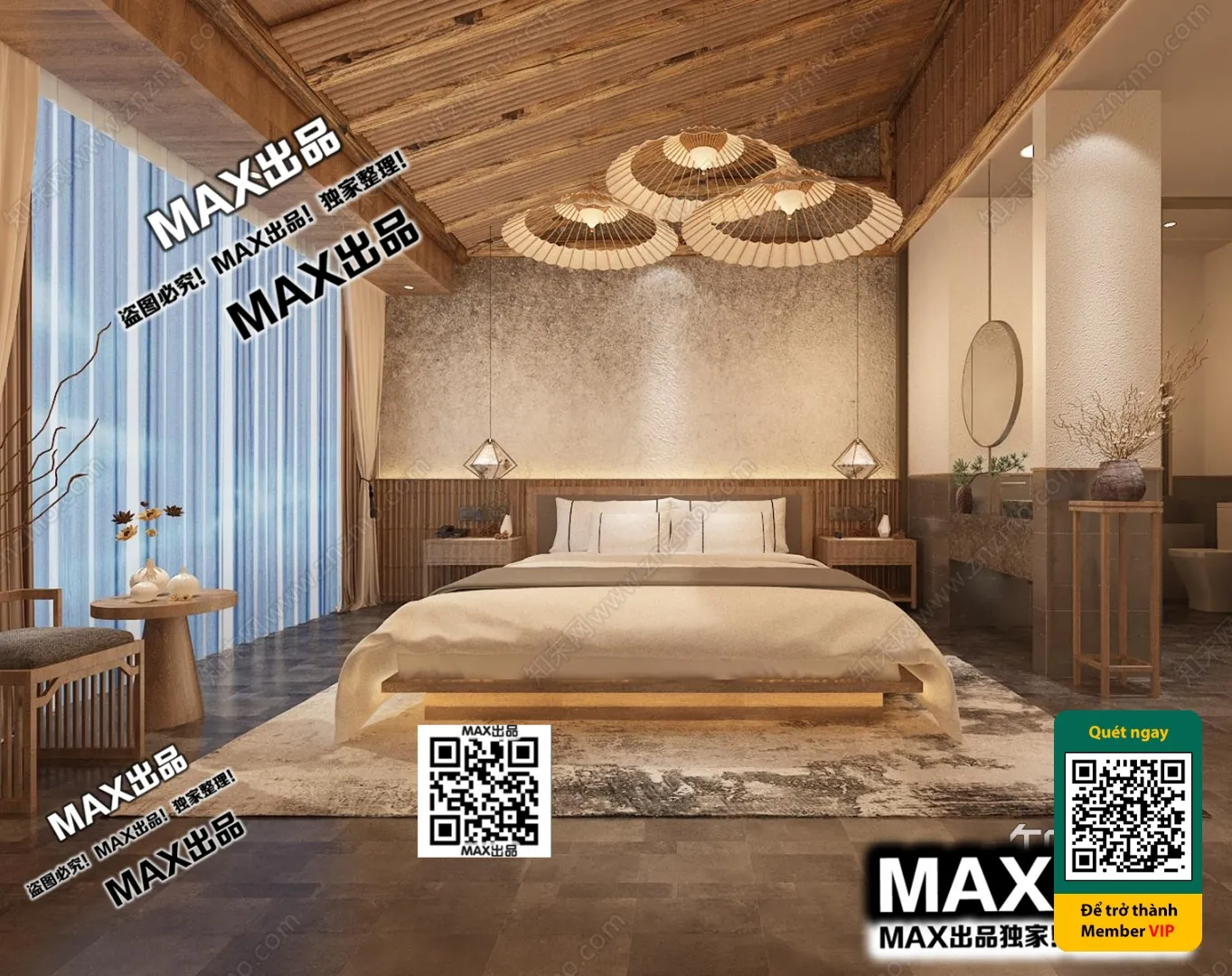 3D SCENES - WABI SABI STYLE - VRAY / CORONA - 3D MODEL - 6101