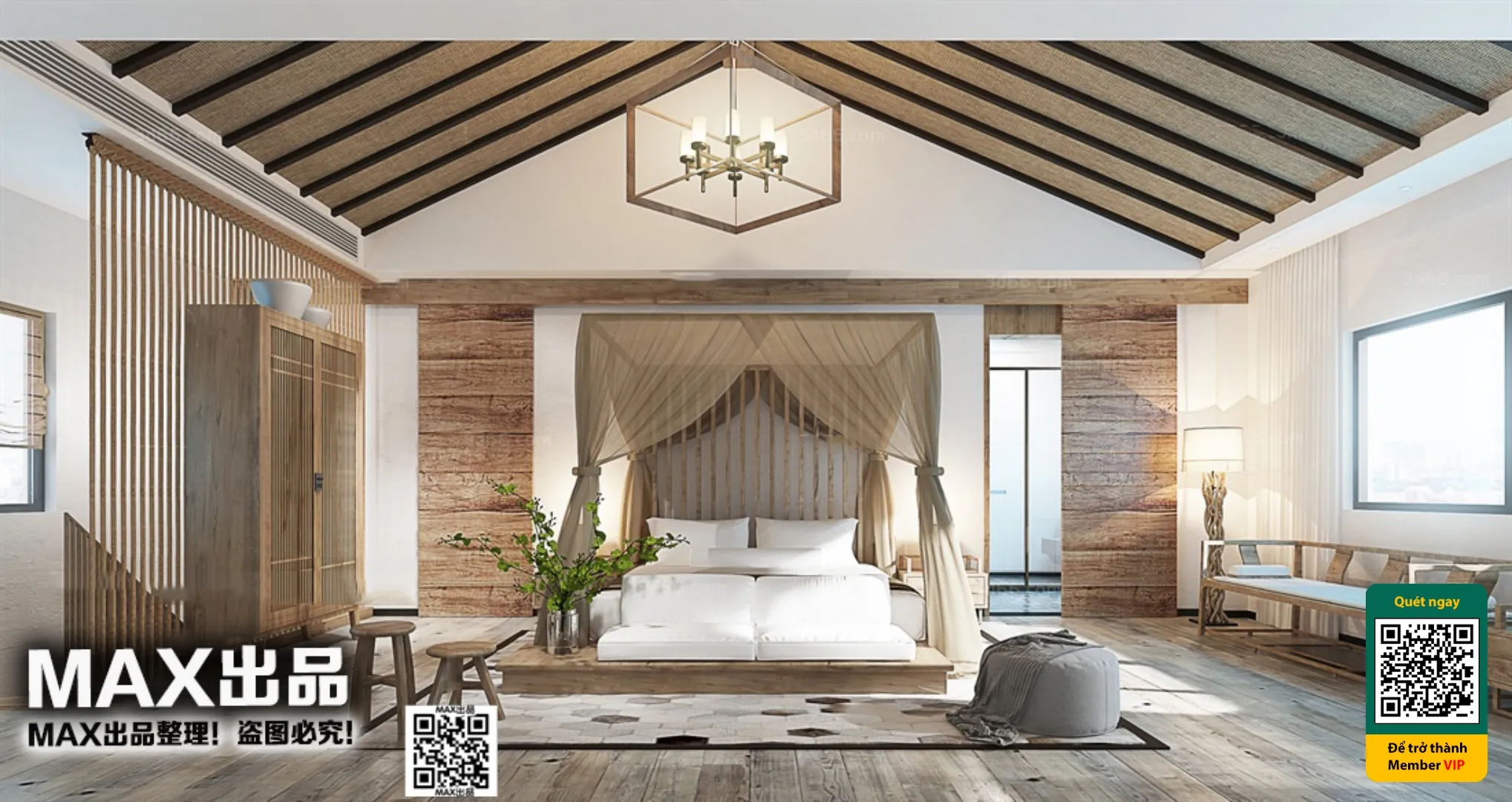 3D SCENES - WABI SABI STYLE - VRAY / CORONA - 3D MODEL - 6105