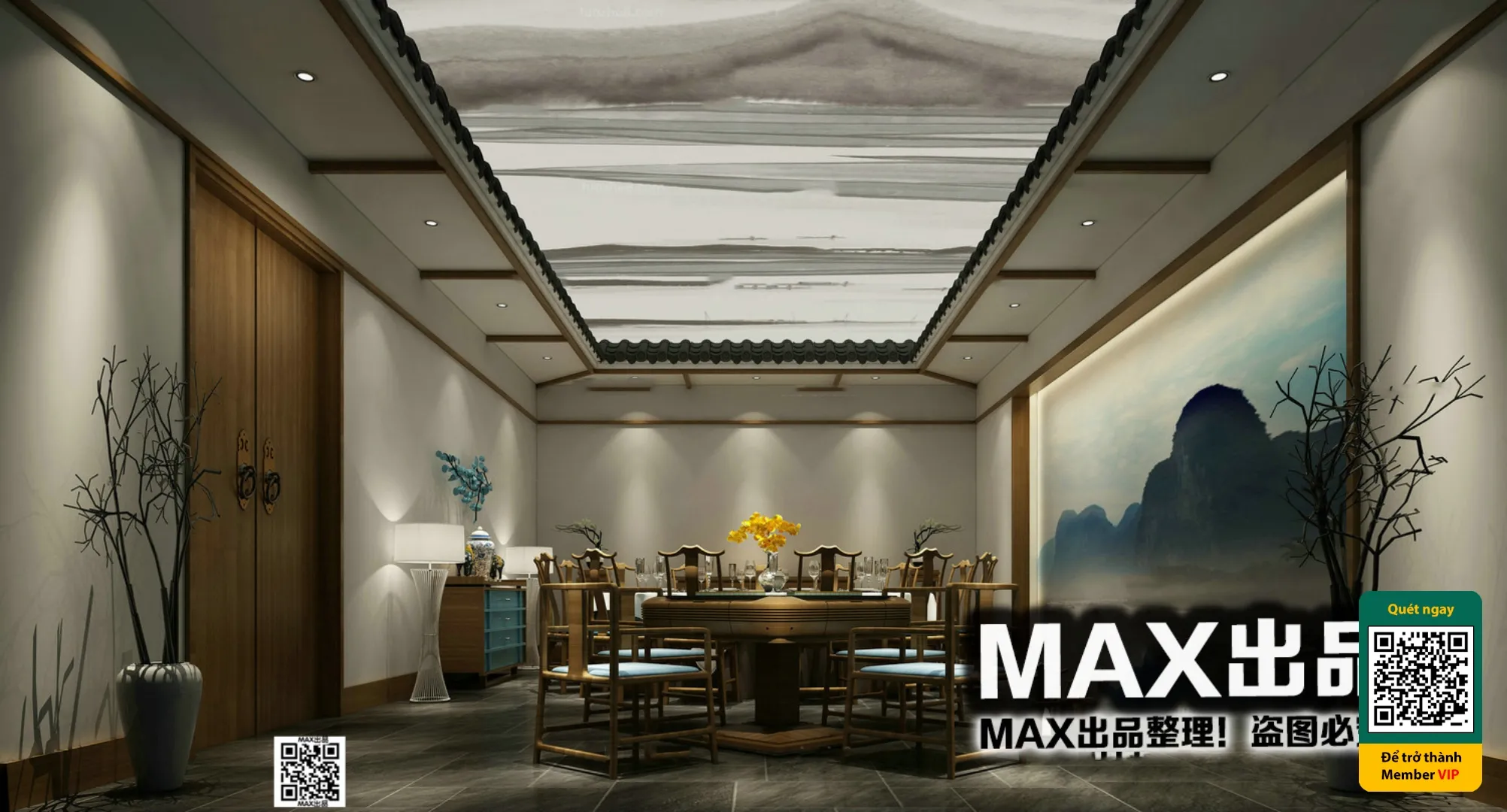 3D SCENES - WABI SABI STYLE - VRAY / CORONA - 3D MODEL - 6111