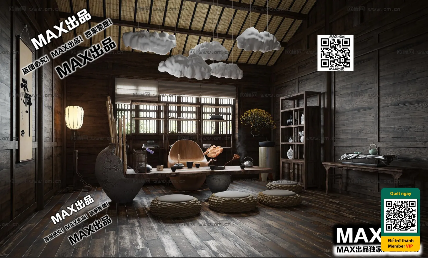 3D SCENES – WABI SABI STYLE – VRAY / CORONA – 3D MODEL – 6113