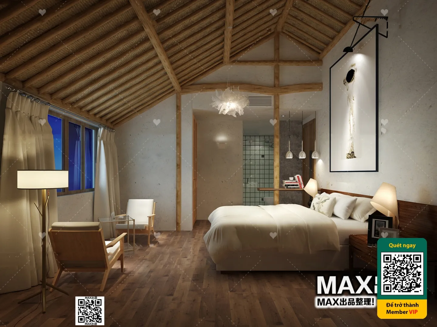 3D SCENES - WABI SABI STYLE - VRAY / CORONA - 3D MODEL - 6122
