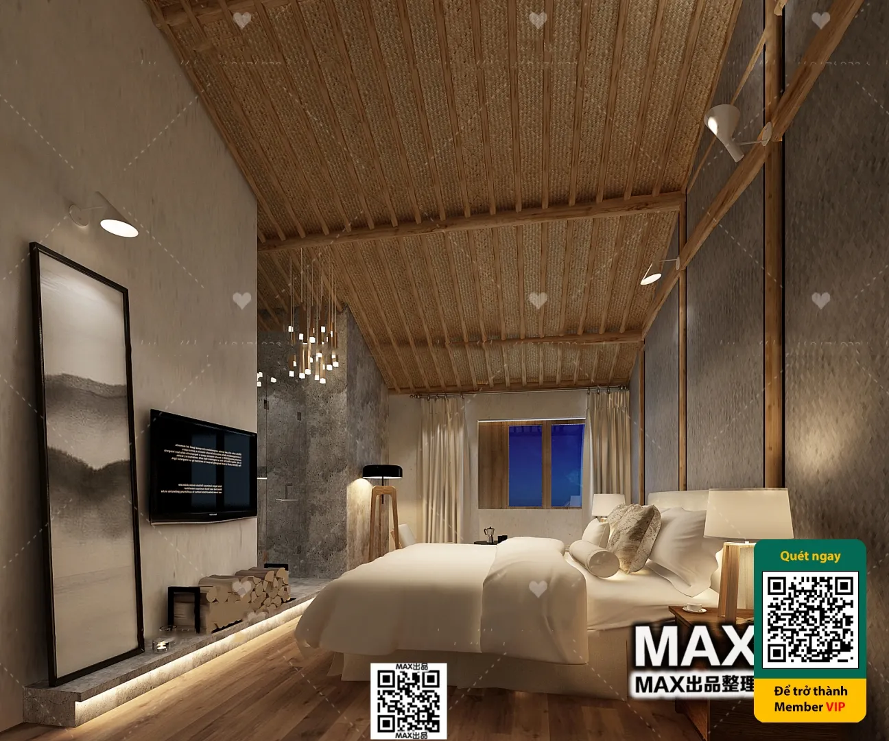 3D SCENES - WABI SABI STYLE - VRAY / CORONA - 3D MODEL - 6123