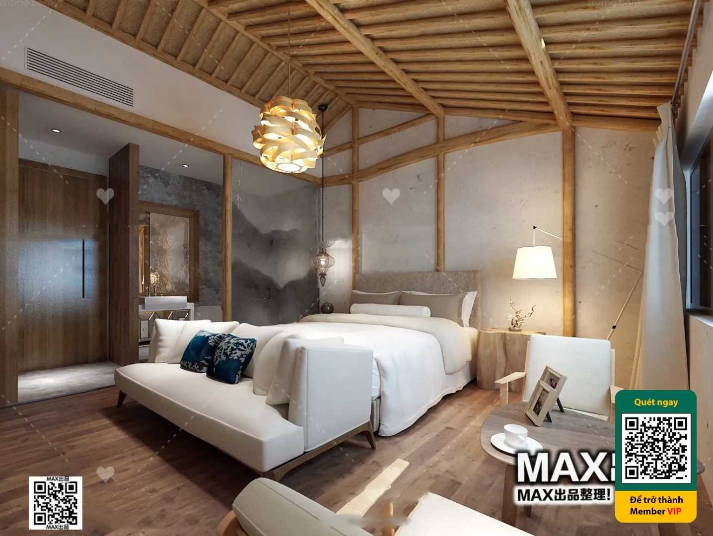 3D SCENES - WABI SABI STYLE - VRAY / CORONA - 3D MODEL - 6125