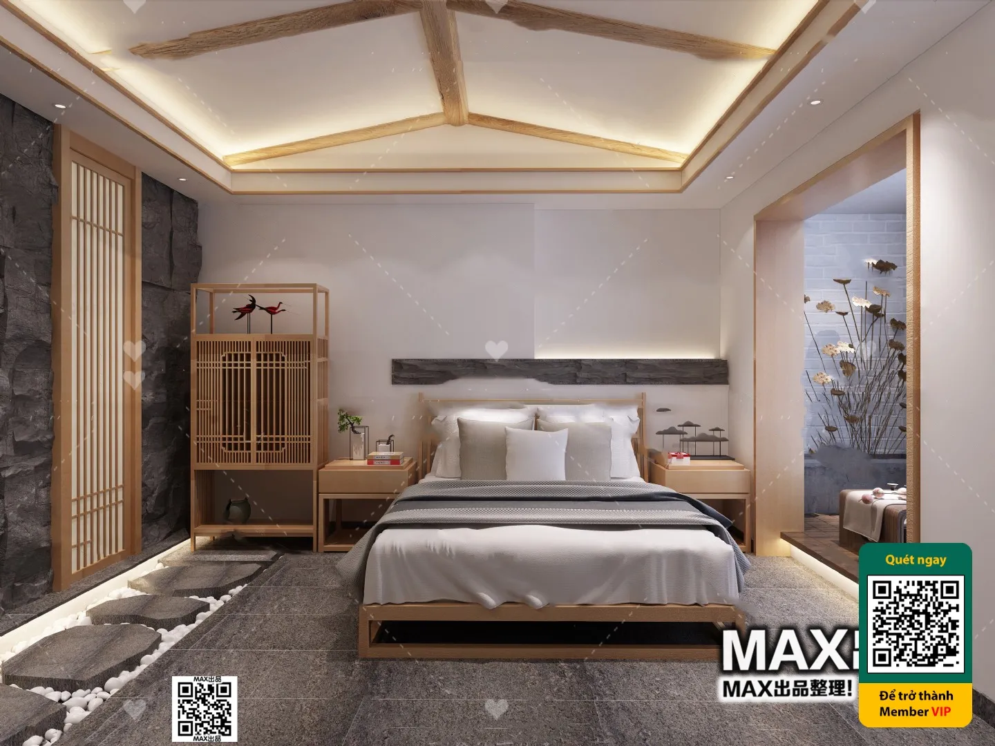 3D SCENES - WABI SABI STYLE - VRAY / CORONA - 3D MODEL - 6130