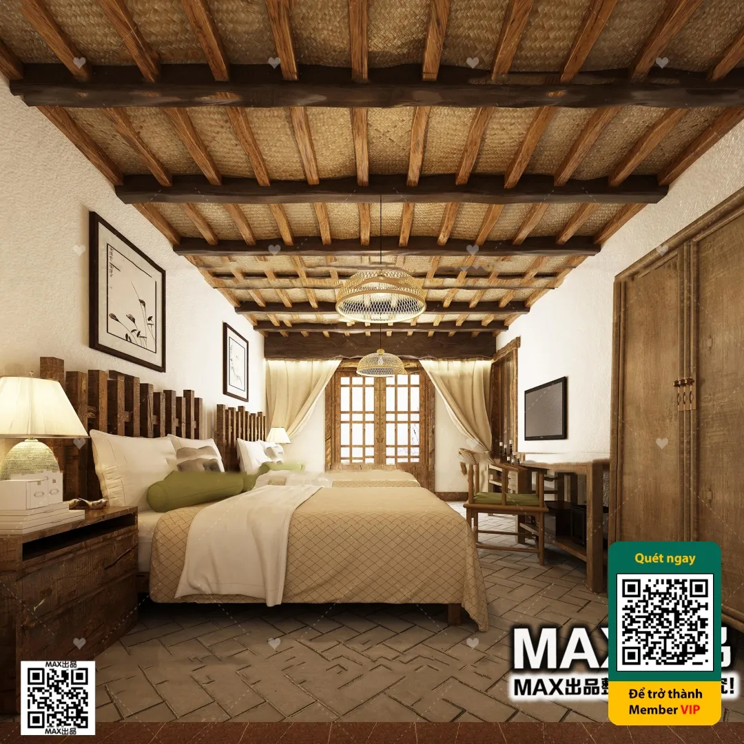 3D SCENES - WABI SABI STYLE - VRAY / CORONA - 3D MODEL - 6132