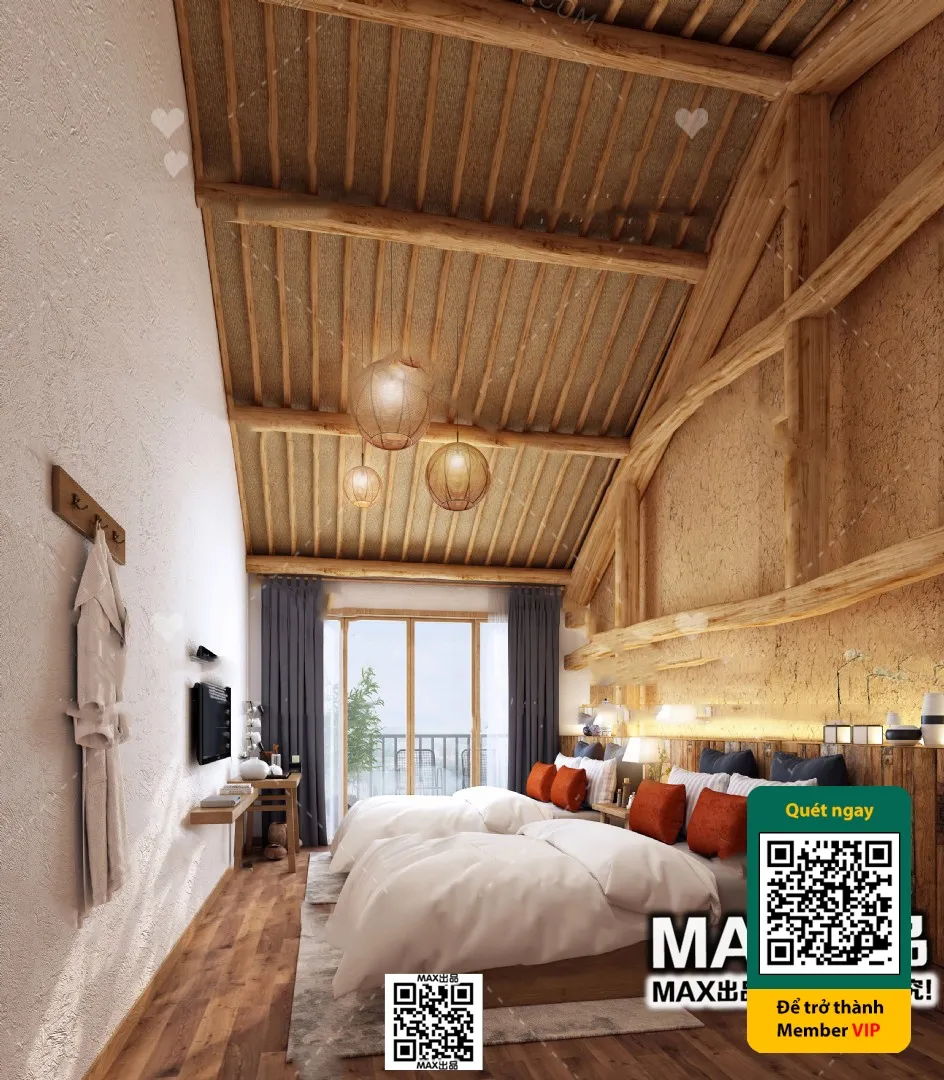 3D SCENES - WABI SABI STYLE - VRAY / CORONA - 3D MODEL - 6134